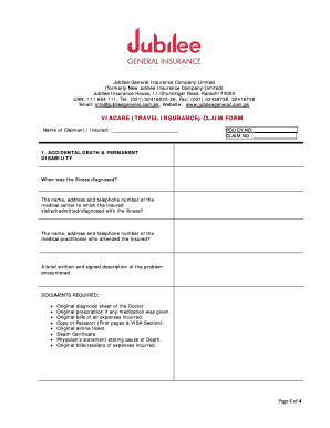 Travel log template - jubilee travel insurance