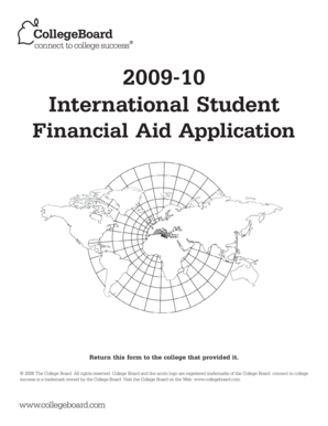 International Student Financial Aid Application
