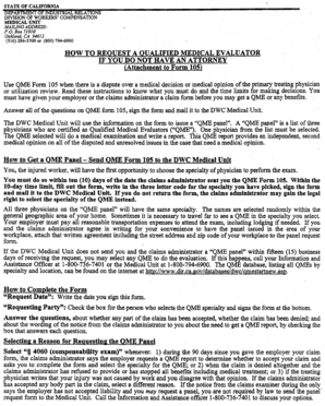 California QME Form 105