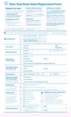 New York State Voter Registration Form
