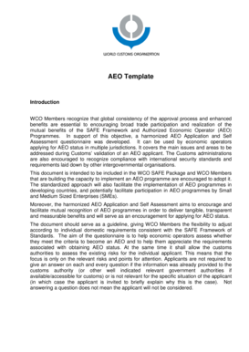 AEO Application Template