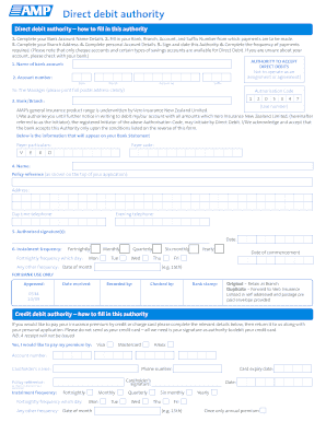 AMP Optimum Premium Payment Plan Form
