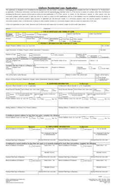 Uniform Residential Loan Application