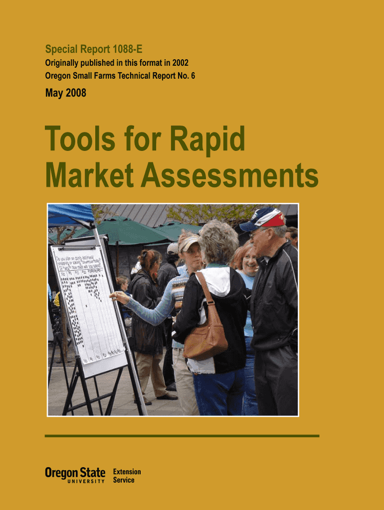 Fillable Online Tools for Rapid Market Assessments Oregon Small Farms