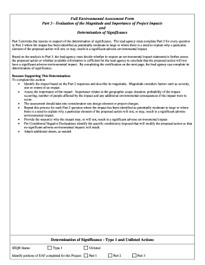 New York Environmental Impact Assessment Form