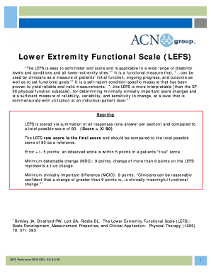 Lower Extremity Functional Scale
