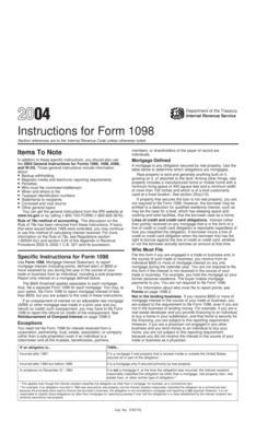 Instructions for Form 1098