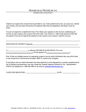 Tax Return Information Consent Form