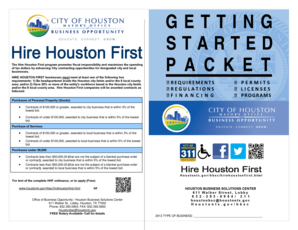 Hire Houston First Business Application