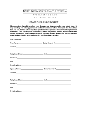 Estate Planning Checklist