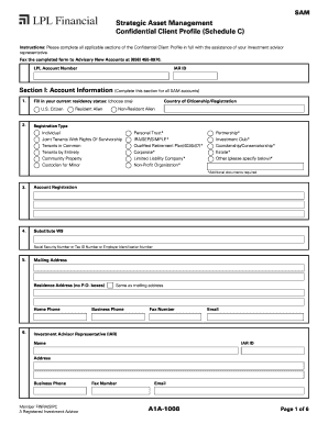 SAM Confidential Client Profile Form