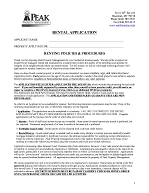 Rental Application Form