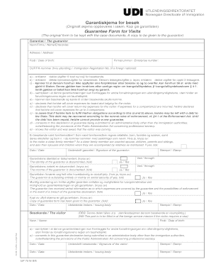 Norwegian Visa Guarantee Form