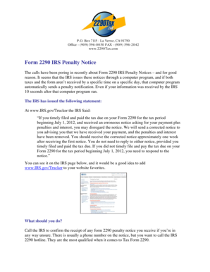 Jj keller 2290 e file - Form 2290 IRS Penalty Notice