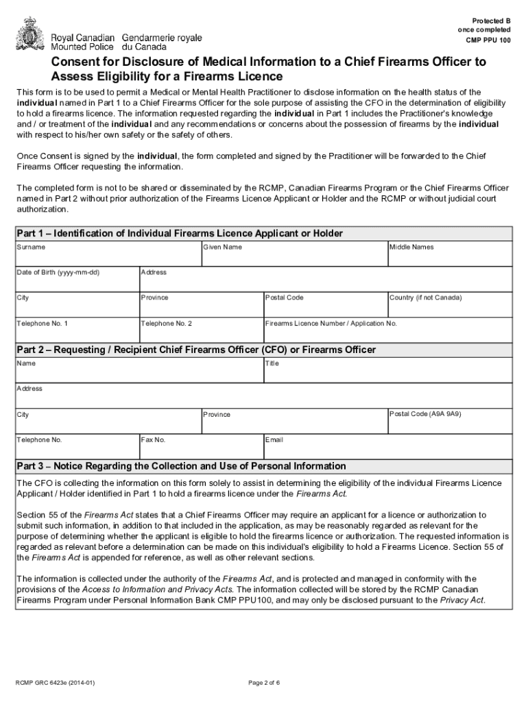 medical for firearms licence Preview on Page 1