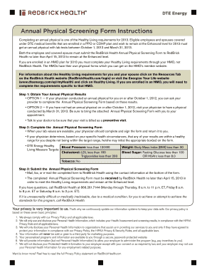 redbrick health screening form 2021