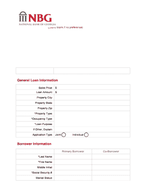 Mortgage Loan Prequalification Application