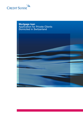 Mortgage Loan Application for Private Clients