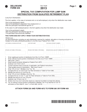 Delaware Form 329 2013