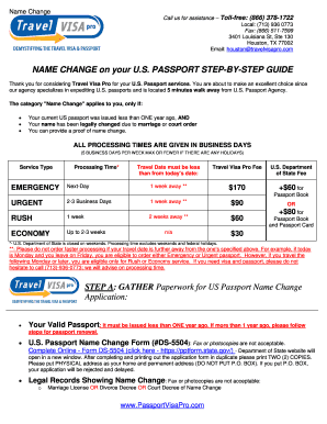 Passport check list - NAME CHANGE on your U.S. PASSPORT STEP ... - Passport Visa Pro