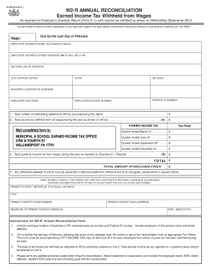 W2-R Annual Reconciliation Form