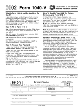 2002 Form 1040-V Payment Voucher