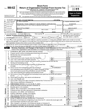 Form 990-EZ Tax Return