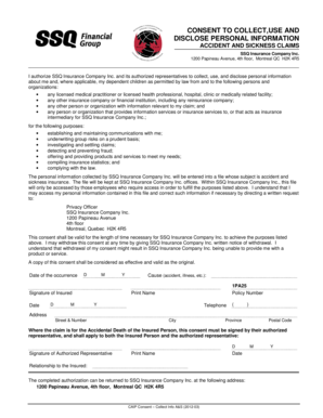 Consent to Collect Use Disclose Personal Information