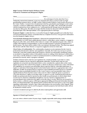 Consent to Treatment and Recipient’s Rights