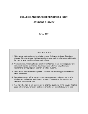 College and Career Readiness Student Survey