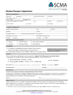 Student Passport Application Form