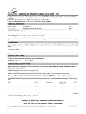 Employee Information Change Form