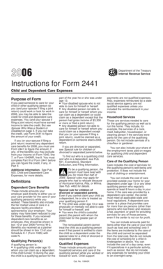 IRS Form 2441 Instructions