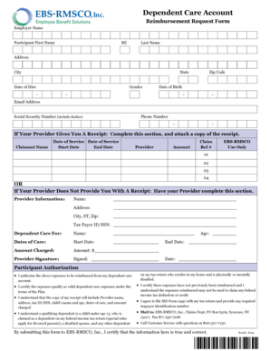 Dependent Care Reimbursement Request Form