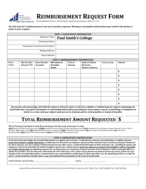 Reimbursement Request Form