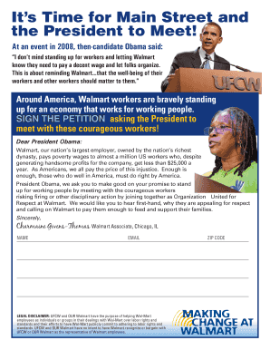 Petition for President to Meet Walmart Workers