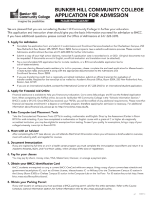 Bunker Hill Community College Application Form
