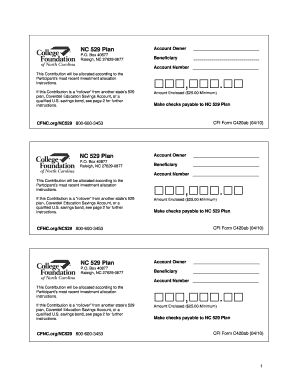 NC 529 Plan Contribution Form