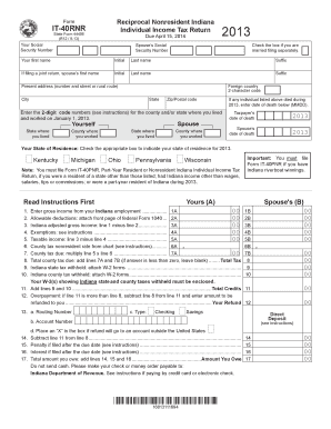 IT-40RNR - ICPR: State Forms Online Catalog - IN.gov