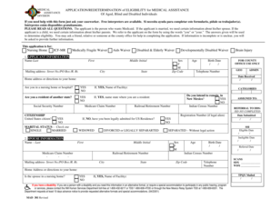 Medical Application/Redetermination of Eligibility for Medical Assistance
