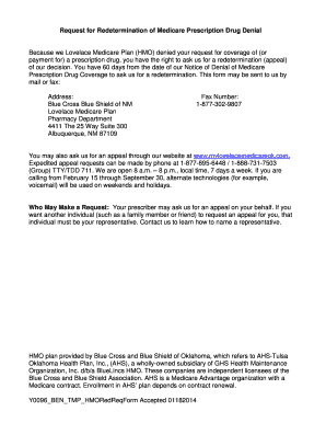 Medicare Prescription Drug Appeal Form