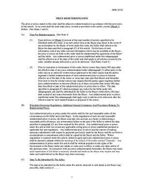 Price Redetermination Agreement