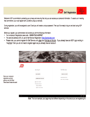 ADP Self Registration Card