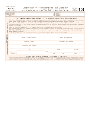 West Virginia Schedule H Disability Certification
