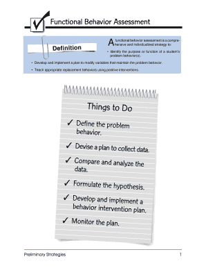 Functional Behavior Assessment Checklist
