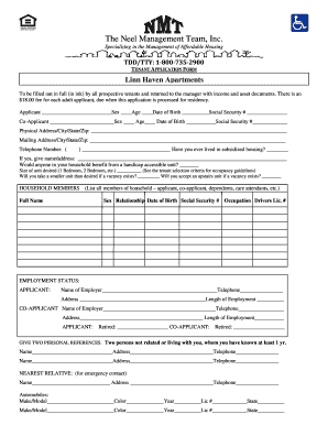 Tenant Application Form