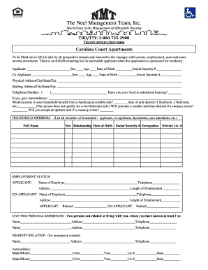 Tenant Application Form