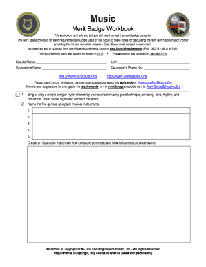 Music Merit Badge Workbook