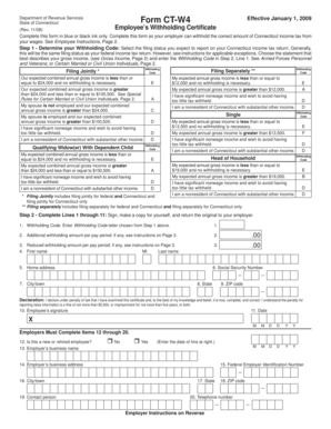 Connecticut Employee’s Withholding Certificate