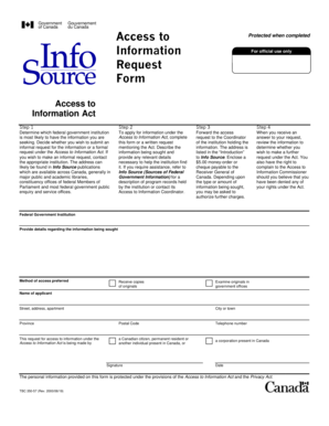 Canada Access to Information Request Form